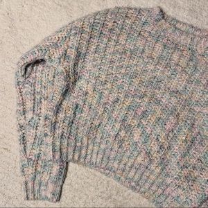 FOREVER 21 Pastel Heavyweight Cropped Sweater
